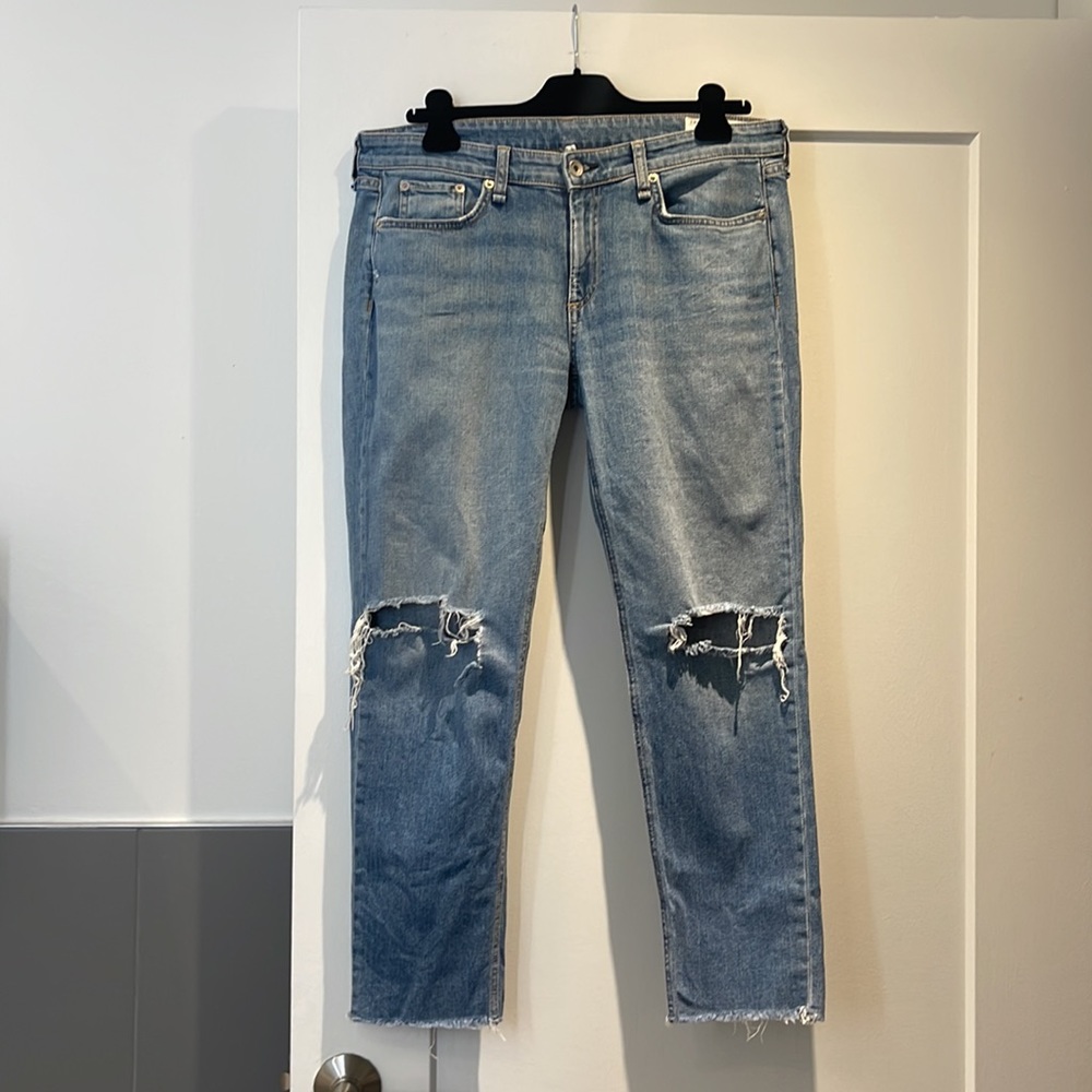 Rag & bone Dre Low-Rise Ankle Slim Boyfriend Jeans